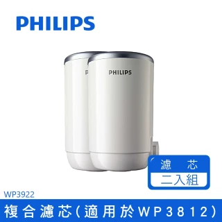 【Philips 飛利浦】複合濾芯日本原裝 WP3922*2入(WP3922-2)