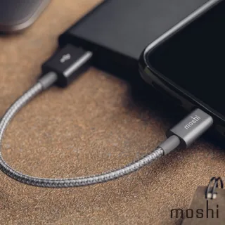 【moshi】Integra 強韌系列 Lightning To USB-A 耐用充電/傳輸編織線（0.25 M）