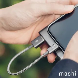 【moshi】Integra 強韌系列 Lightning To USB-A 耐用充電/傳輸編織線（0.25 M）