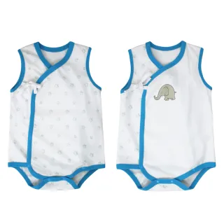 【Baby童衣】任選 包屁衣兩件組 純棉無袖兔裝 90045(藍色二件組)