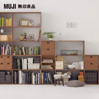 【MUJI 無印良品】自由組合層架/胡桃木/2層/基本組(大型家具配送)