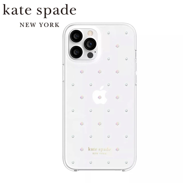 【KATE SPADE】iPhone 12/12 Pro 6.1吋 手機保護殼/套(霓虹黑桃+彩鑽)