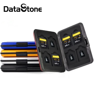 【Datastone】防震型 晶鑽系列 16片裝8SD+8TF(鋁合金記憶卡收納盒)