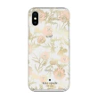 【KATE SPADE】iPhone XS Max 6.5吋 手機保護殼/套(粉紅小花+白色鑲鑽)