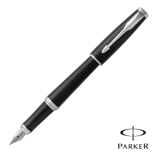【PARKER】URBAN 紳士 麗黑白夾 鋼筆(完美的視覺平衡)