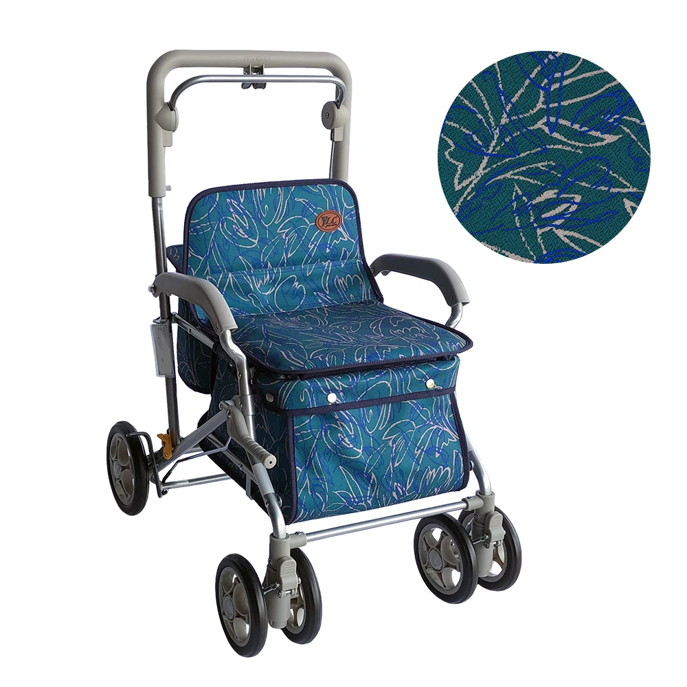 Rollker羅克 步行輔助車老人散步車銀髮族購物車購物助行車日本購物車 No 165 鬱金香綠 Momo購物網