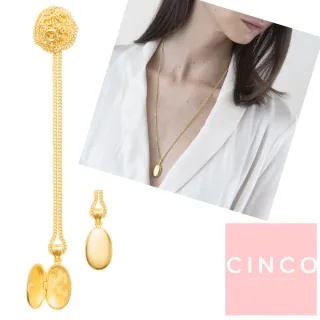 【CINCO】葡萄牙精品 CINCO Florence necklace 925純銀鑲24K金相本項鍊(925純銀)