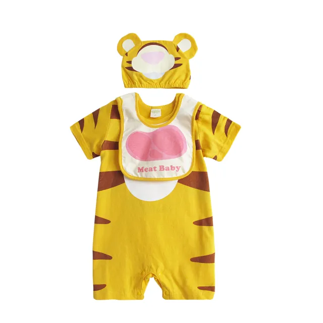 【Baby童衣】動物造型連身衣 三件套 90065(共7色)