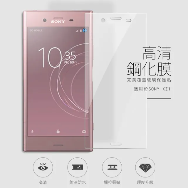 SONY Xperia XZ1 非滿版透明9H玻璃鋼化膜手機保護貼(XZ1保護貼 XZ1鋼化膜)