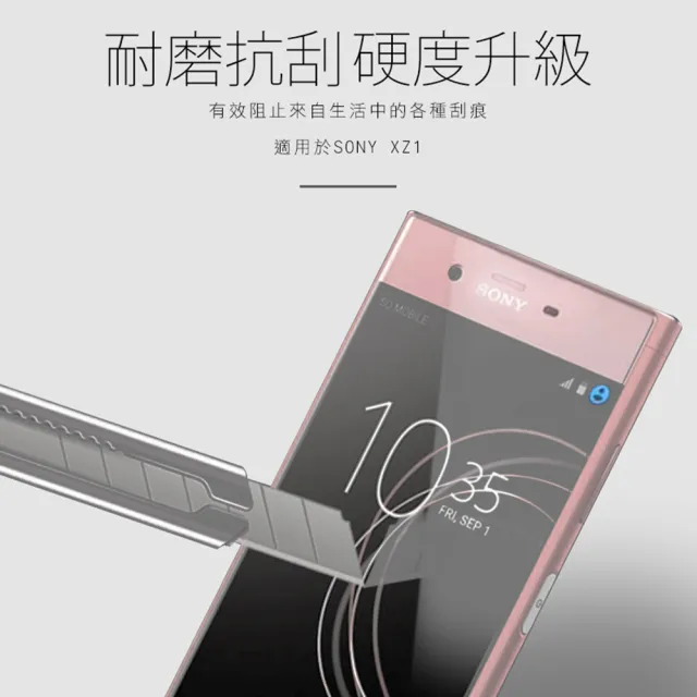 SONY Xperia XZ1 非滿版透明9H玻璃鋼化膜手機保護貼(XZ1保護貼 XZ1鋼化膜)