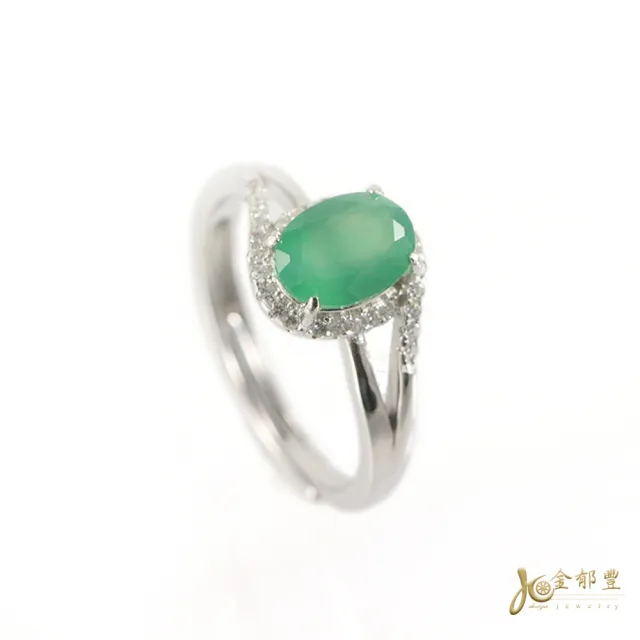 【金郁豐】天然翡翠藍寶戒指(翡翠藍寶)