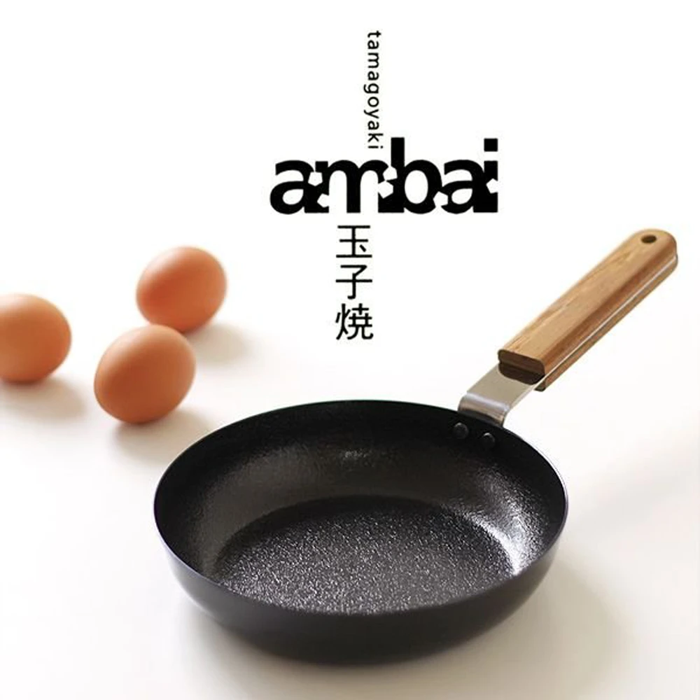 【ambai】日本製 鐵製圓形玉子燒鍋18cm(小泉誠設計)