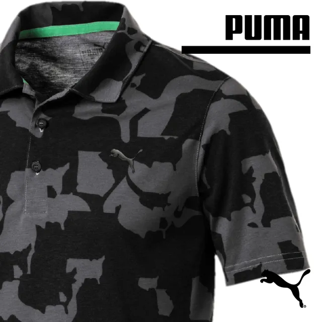 【PUMA】PUMA GOLF GOLF Union Camo Polo 男翻領迷彩高爾夫短袖POLO衫 黑 RICKIE 577911 02