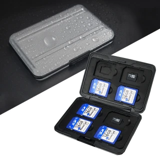3D Air 防丟失防水防塵SD/TF記憶卡收納盒-16片裝(銀色)