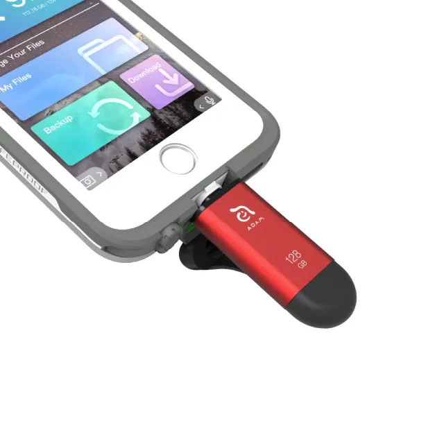 【ADAM 亞果元素】iKlips C Lightning/USB-C iPhone雙向隨身碟128G(全世界唯一通過蘋果MFi認證及台灣製造)