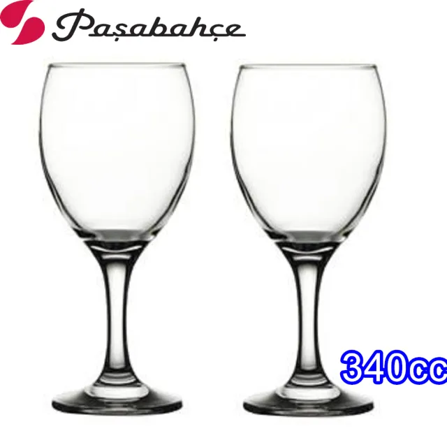 【Pasabahce】高腳紅酒杯340cc(二入組)/