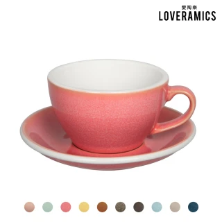 【LOVERAMICS 愛陶樂】蛋形系列 250ml 卡布奇諾杯盤組 職人系九色