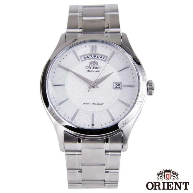 【ORIENT 東方錶】品味生活自動上鍊機械腕錶-白x41mm(FEV0V001WH)