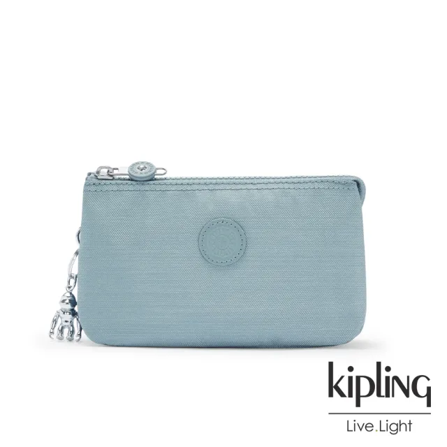【KIPLING】寧靜海洋藍三夾層配件包-CREATIVITY