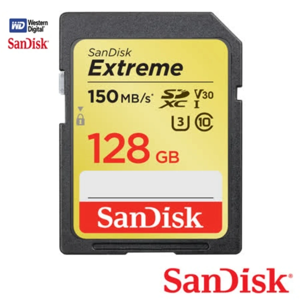 【SanDisk 晟碟】[全新版]128GB Extreme SDXC UHS1 高階相機專用 記憶卡(高速讀取150MB/s 原廠永久保固)