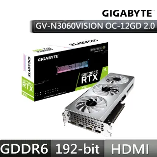 【GIGABYTE 技嘉】GeForce RTX 3060 VISION OC 12G rev. 2.0(GV-N3060VISION OC-12GD)