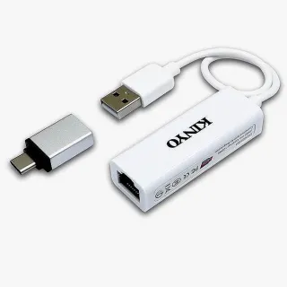 【KINYO】高速USB網路轉換線(USB-RJ45)