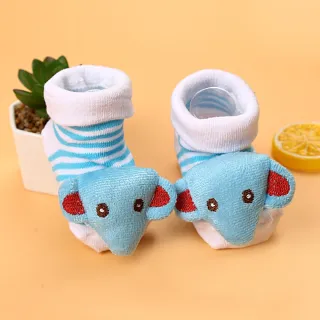【Baby 童衣】任選 新生兒 寶寶動物立體襪 88145(4號-大象)