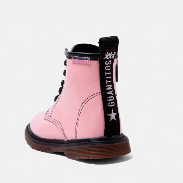 【MISWEAR】GUANTITOS 西班牙真皮軍事靴-粉色