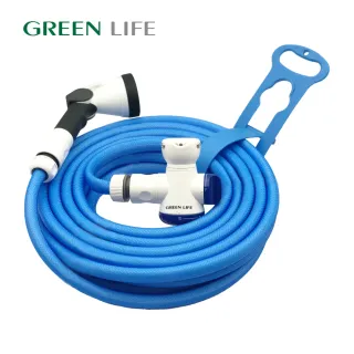 【日本 GREEN LIFE】大流量水管組 10M(園藝澆花、居家清潔、洗車)