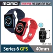 鋼化保貼超值組【Apple 蘋果】Apple Watch Series6 GPS 40mm 鋁金屬錶殼搭配運動錶帶