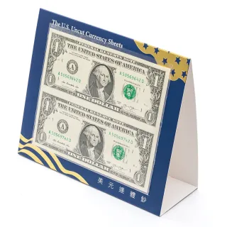 【台灣大洋金幣】2021 美金1元2連體鈔立卡(新品上市 收藏品 禮贈品)