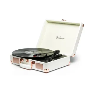 【Goodmans】Ealing Turntable 英國手提箱黑膠唱片機-白色