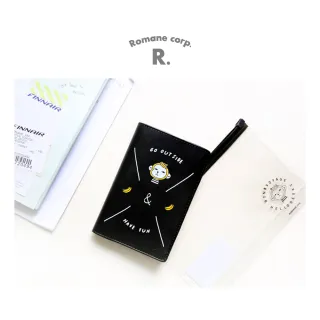 【Romane】HelloGeeks 護照套 - 黑色 Rey猴(護照夾)