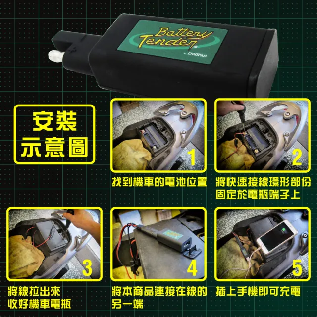 Csp Battery Tender電池usb充電接頭免改裝 機車usb手機充電 機車usb平板充電 摩托車usb 機車電瓶usb Momo購物網