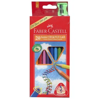 【Faber-Castell】創意繪畫系列 大三角 彩色鉛筆 3.3mm 20色(116538-20)