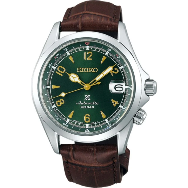 【SEIKO 精工】PROSPEX 200米機械皮帶錶-綠39.5mm(6R35-00E0G/SPB121J1)