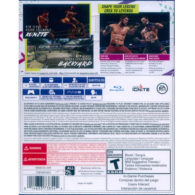 SONY 索尼】PS4 UFC4 終極格鬥王者4 中英文美版(EA SPORTS UFC 4) - momo購物網