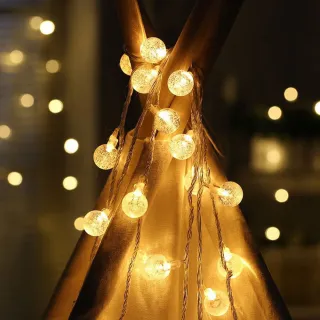 【半島良品】1.5米水晶燈/燈串/聖誕燈/裝飾燈(掛布 過年 新年 聖誕燈 生日燈 佈置)