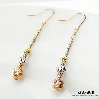 【JA-ME】頂級義大利18K三色金耳環(I)