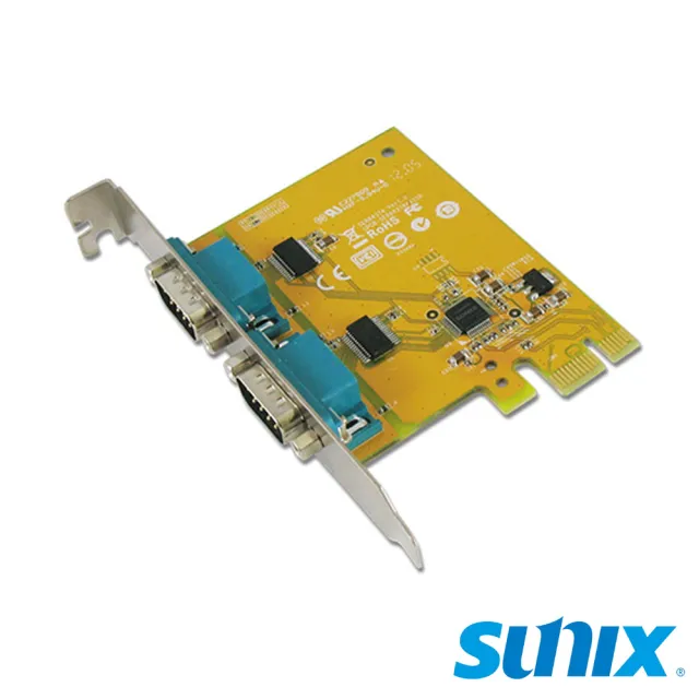 【SUNIX】RS-232 PCIe 2埠 擴充卡(SER6437A)