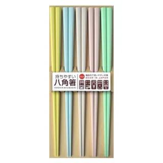 【日本製】粉彩耐熱八角著 筷子5入組(洗碗機可)
