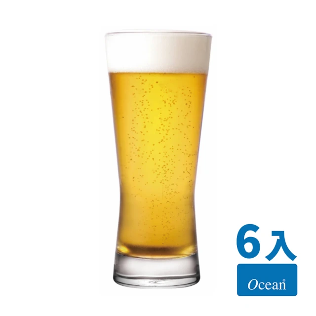 【WUZ 屋子】Ocean 大都會無鉛玻璃啤酒杯6入組(330cc)