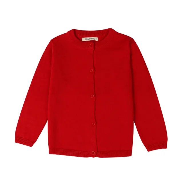 【Baby 童衣】任選 男女童小外套 針織男女童開襟衫88241(紅色)