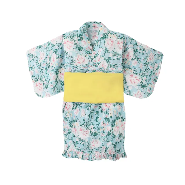 【Baby 童衣】任選 日式和風女童和服套裝 附腰帶 60250(粉小花)