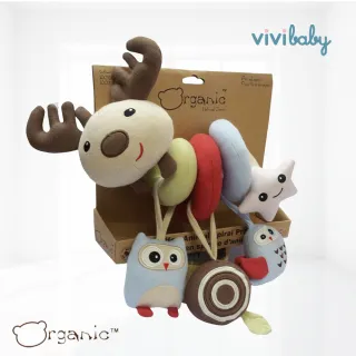 【Oragnic】有機棉麋鹿推車環繞玩具(麋鹿/嬰兒安撫/推車玩具/床邊玩具)