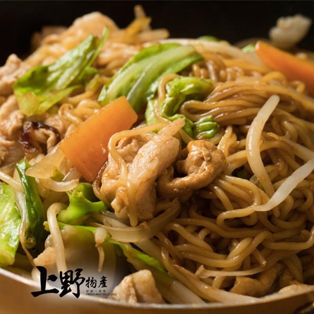 【上野物產】本格派 大阪醬燒大盛炒麵 x2包(325g±10%/麵體+醬包/包)