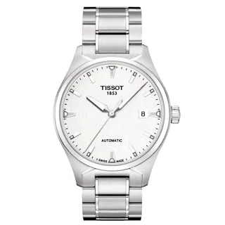 【TISSOT 天梭】T-Tempo 都會時尚機械腕錶-白(T0604071103100)