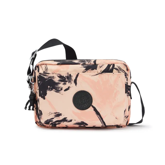 Kipling 珊瑚花潑墨多層隨身斜背包 Abanu M Momo購物網
