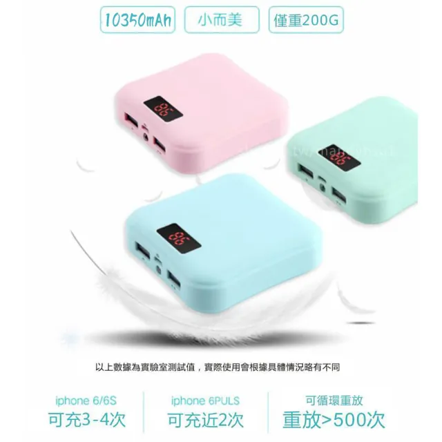 Adhil 20000 馬卡龍色行動電源 10350mah Momo購物網