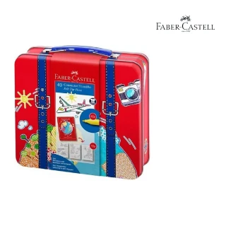 【Faber-Castell】155535旅行箱40色連接彩色筆(繪圖.彩色筆)